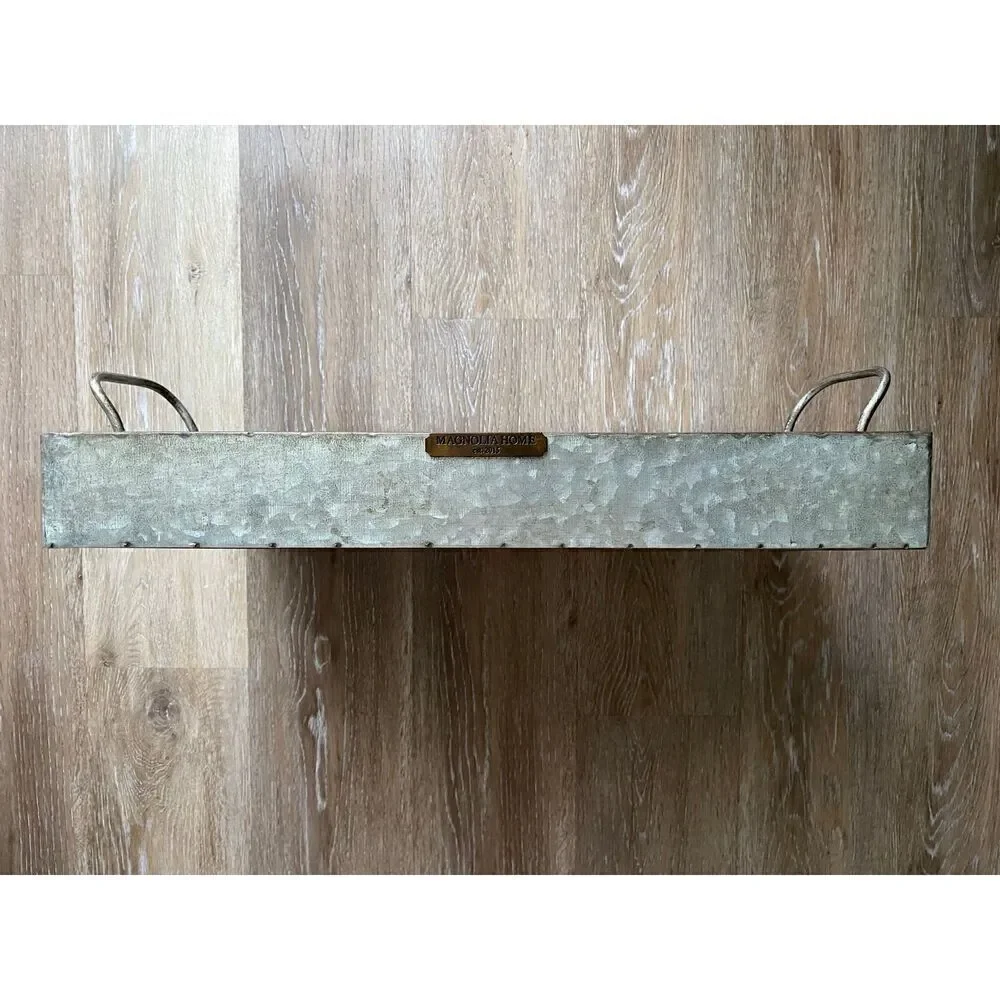 Pier 1 Magnolia 2015 Galvaniz Garden Tray with handles